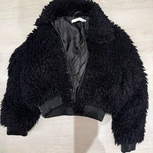 Astr Black Teddy Jacket